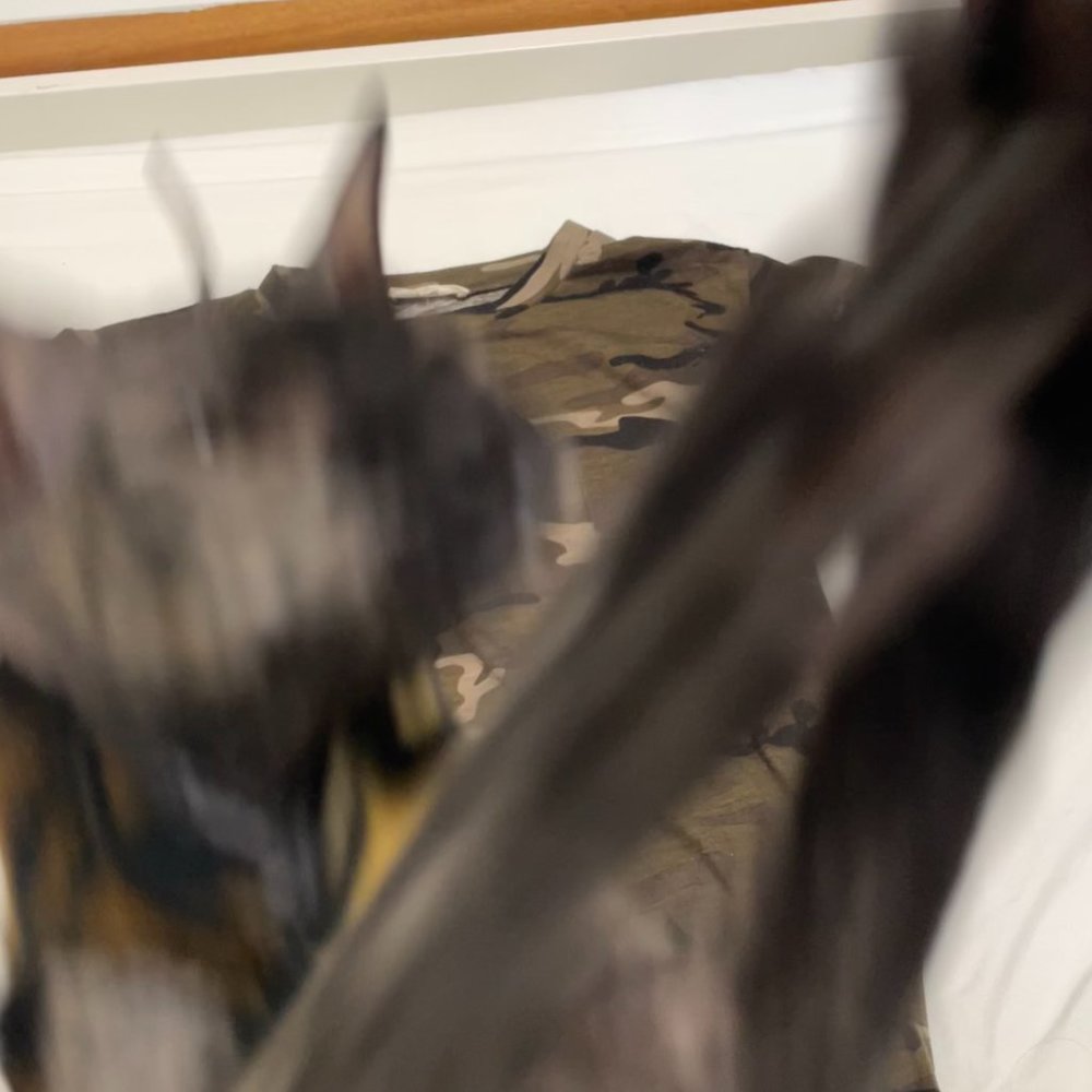 Distressed Camo T-Shirt with Pocket! - Picture 2 of 3